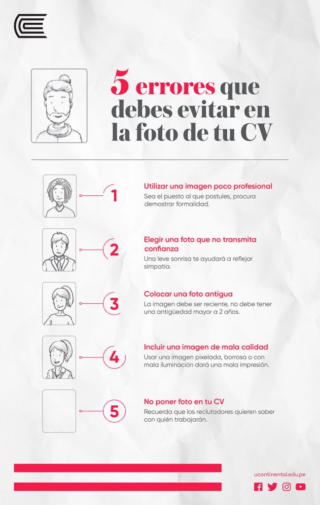 5 Errores Que Debes Evitar En La Foto De Tu Curriculum Vitae 5651