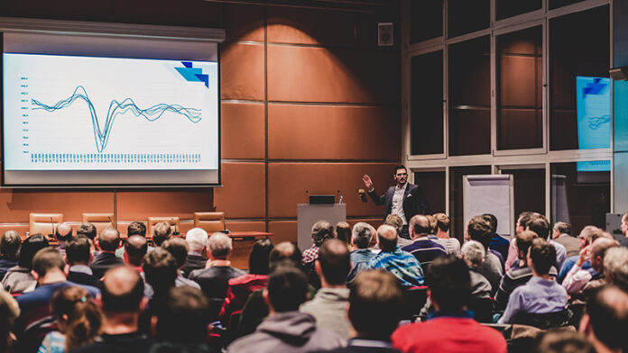 Speaker,Giving,A,Talk,In,Conference,Hall,At,Business,Event.